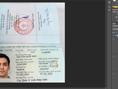 File PSD hộ chiếu visa Việt Nam mới nhất
